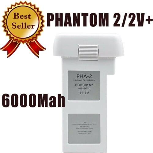 Phantom 2 Battery For DJI Phantom 2 11.1V 10C 6000mAh Upgraded and Large Capacity Spare Battery Vision + Quadcopter
