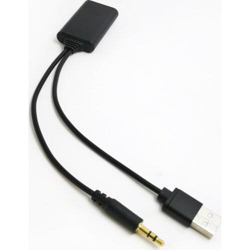 Biurlink Universal Car 12V Bluetooth Music Adapter Wireless Radio Stereo AUX-IN Aux Cable Adapter USB 3.5MM Jack Plug