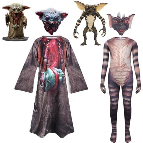 Your Pet Mogwai Gremlins bodysuit for Halloween Carnival party Horror dress up with mask from Gizmo Hit movies Sci Fi costume