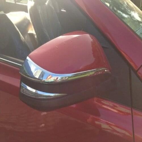 For Toyota Highlander 2014 2015 Side Door Mirror Ddornment Stripe Cover Trim 2PCS/SET ABS Chromed Plastic External Auto Parts