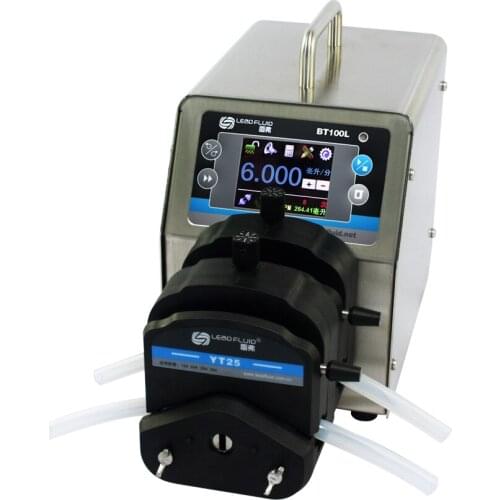 BT100L 2xYT15 Flow Control Liquid Lab Industrial Medical Chemical Dispensing Tubing Filling Peristaltic Pump 0.006-570ML/MIN