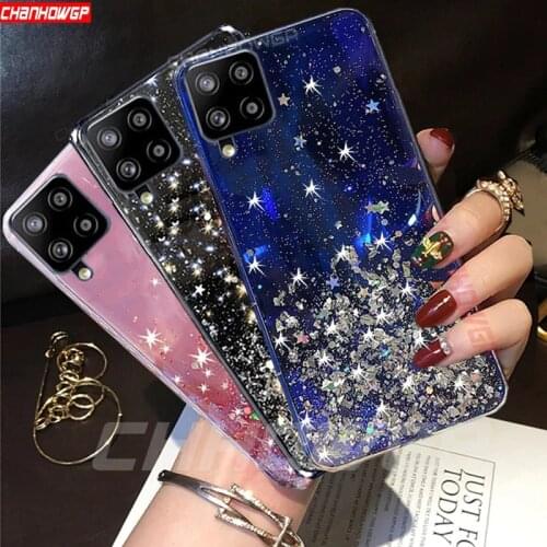Colorful Glitter Case For Samsung Galaxy A12 A02 A42 A52 A72 A32 4G 5G A21S A51 A71 A01 A11 A31 A41 Gradient Soft Silicone Cover