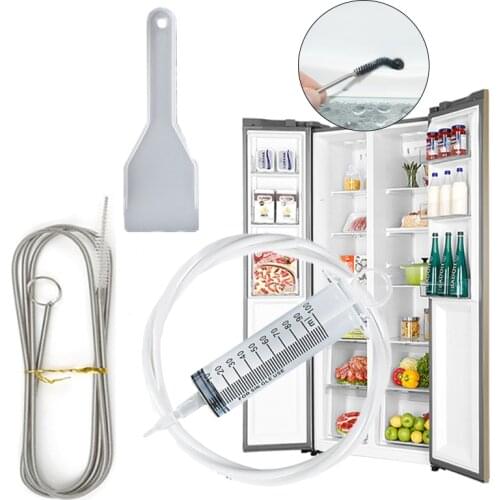 Refrigerator Drain Cleaning Dredge Tool Blockage Remover Refrigerator Scrubbing Brush Dredge Tool Set Household Accessories