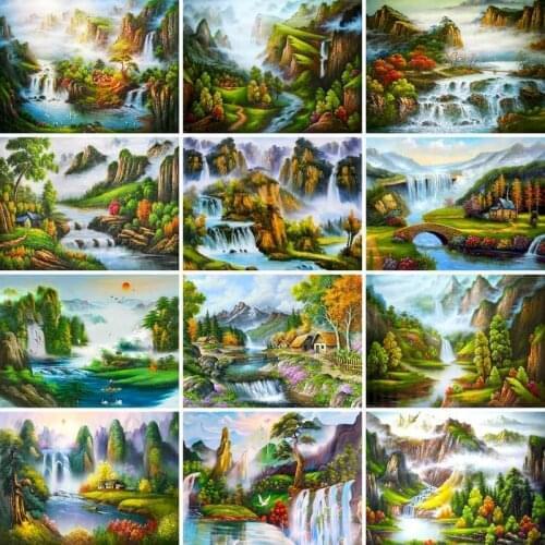 GATYZTORY 60*75cm paint by number for Adults landscape Canvas painting home decor Paintings on the wall