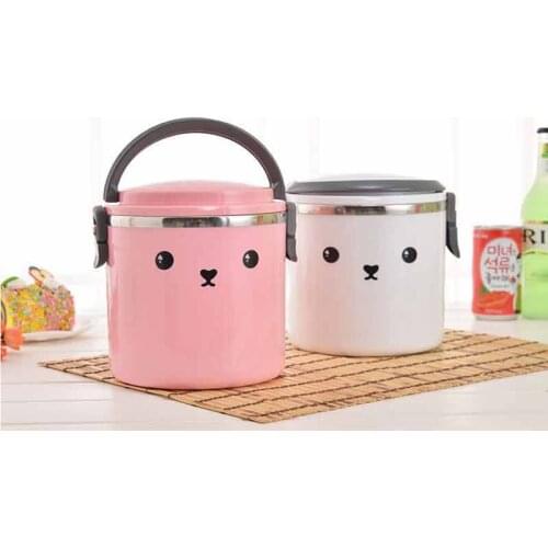 Cute cartoon Stainless Steel Thermos Lunch Box Bento for Kids infants Vacuum Insulated Food Container Jar Lunchbox Soup Mug