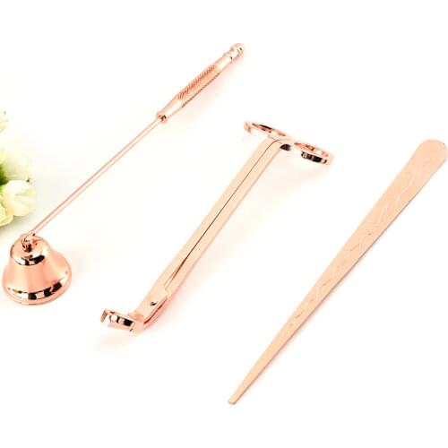 Stainless Steel Candle Extinguishers Candle Wick Fire Hook Wick Scissors Accessories Candle Tool Tray Aromatherapy Candle Tool