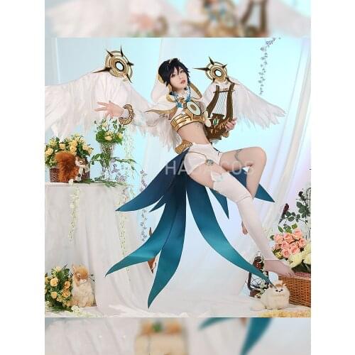 PRE-SALE Game Genshin Impact Cosplay Venti Costume Manga God Outfit Cos Props Full Set Halloween Party Clothes Women Wig