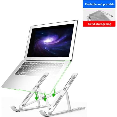 Laptop Stand Height Adjustable Aluminum Laptop Riser Holder Portable Ergonomic Notebook Stand to 7-17 inch For MacBook Air Pro