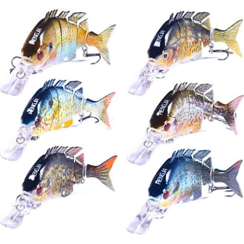 Fishing Wobbler Hengjia 1pcs 10cm 14g 6 Segment Square Bill Small Swimbait Swimming Fishing Tackle Artificial Hard Bait