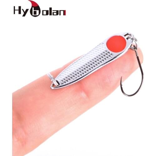 HYBOLAN Fishing Lure Metal Spinner Spoon Hard Baits Mini Artificial Baits Wobblers Single Hook Sequin Carp Tackle 1G/2G/3G 1pcs