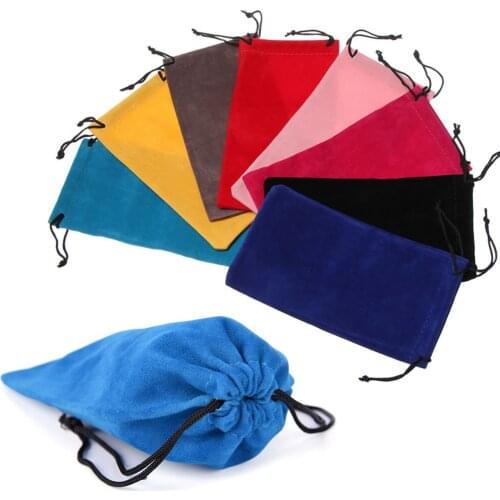 Sunglasses Bags Solid Color Drawstring Pouch Bags Myopia Customized Glass Case Eyewear Accessories Soft Eyeglasses Bag