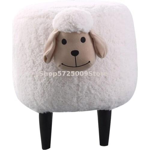 Creative Lamb Cartoon Shoe Changing Stool, Low Stool, Make-up Stool, Household Shoe Dressing Stool, Dressing Stool, Storage Sofa