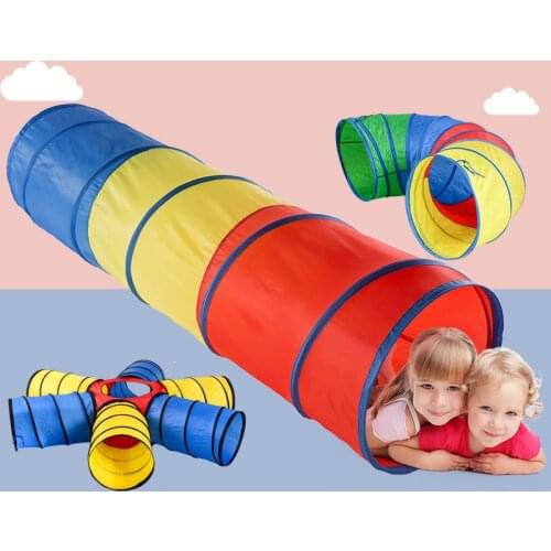 LazyChild Baby Toys Tricolor Tunnel Toys Tent Crawling Tunnel Children Outdoor Indoor Toys Tube Baby Play Crawling Games Tent