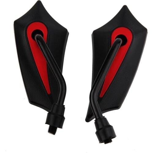 1 Pair 360 Degree Universal Motorcycle Rearview Mirrors Aluminium Alloy Bike Side Mirror Glasses Wide Vision Swivel Adjustable