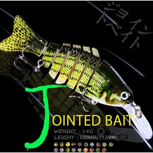 WALK FISH 100MM/120MM Minnow Fishing Lures Sinking Wobblers Bait 6 Segment Multi Section Bait Japan Artificial Fishing Tackle