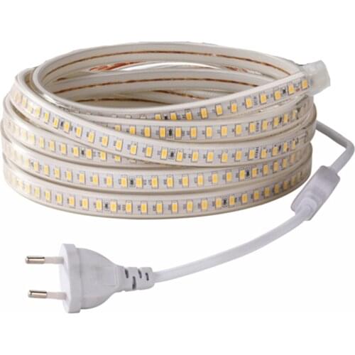220V 120Leds/m LED Strip Light Waterproof SMD 5730 5630 1M-20M Super Bright Flexible Light Tape Ribbon Indoor Outdoor Lighting