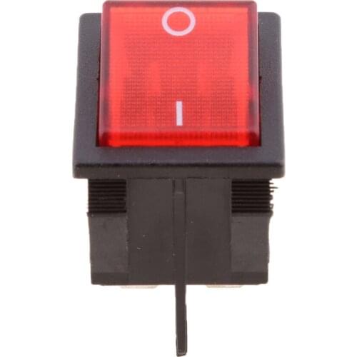4Pin 2 Position ON/OFF DPST Rocker Switch for Car Boat - Red Indicator Light Protected against dust low pressure water