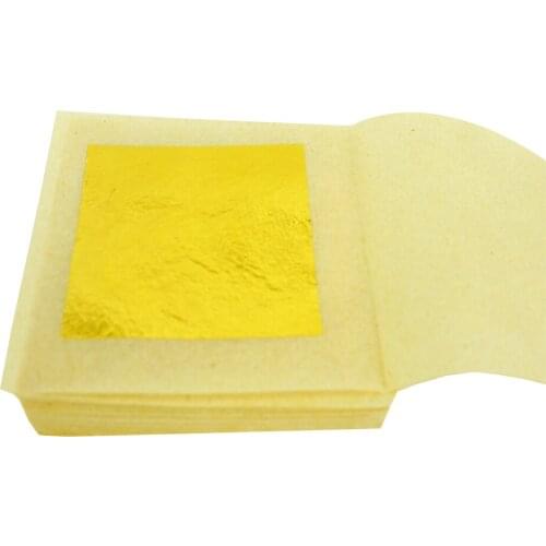 50 sheets Genuine 24K Gold Leaf - Edible Food Decoration Gold Leaf Expensive Gold Leaf for gilding Buddha Facial Gold Leaf