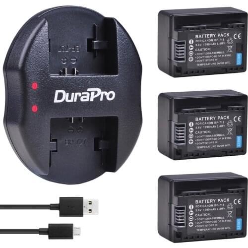 3X 4500mAH BP-745+ BP 745 BP745 Camera Battery +USB Charger for Canon BP-709,BP-718,BP-727,VIXIA HF M50,M51,M52,M560,R30,R32,R36