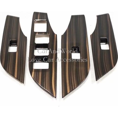Car Interior Peach Wood Decoration Accessories For 2019 2020 Toyota RAV4 Instrument Console Gear Water Cup Cover Air Vent Trims