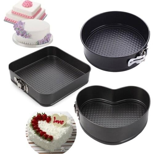 Heart Square Round Steel Nonstick Gift Baking Dishes Pans Removable Bottom Bakeware Springform Pan Cake Pans