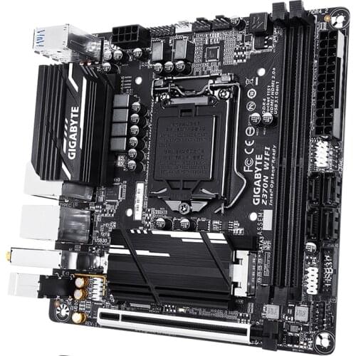 Used MINI-ITX ITX HTPC 17*17 For Gigabyte GA Z370N WIFI Motherboard LGA1151 DDR4 Z370 Support i3 8100 i5 8500 I7 8700