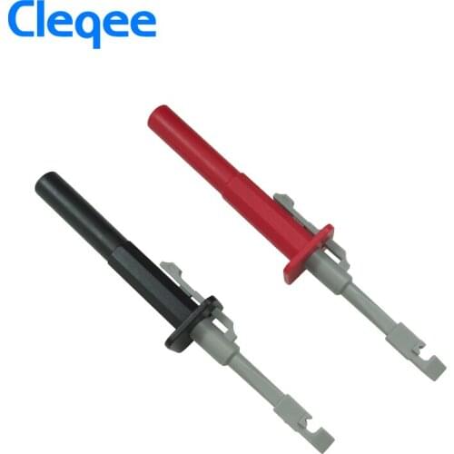 Cleqee P5006 2pcs/set Insulation Piercing Test Clip Set Alligator Probes For Car Circuit Detection Red / Black
