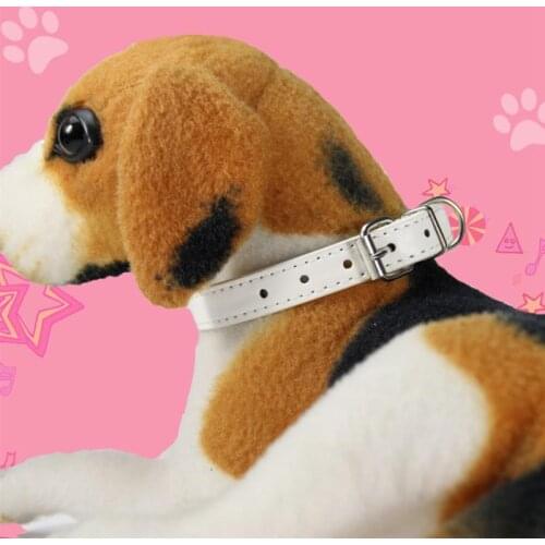 Colorful Faux Leather Collar Metal Buckle Soft Pet Collar Adjustable Pet Collar Neck Strap for Small Dogs Puppy Cat Necklace