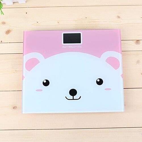 2019 Electronic Personal Scale Digital Balance Cute Cartoon Body Weight Scale with Backlight Display Body Weighing Tool