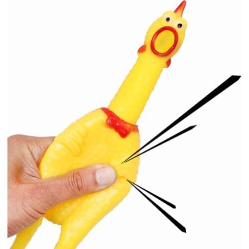 Hot Sell Screaming Chicken Pets Dog Toys Squeeze Squeaky Sound Funny Toy Safety Rubber For Dogs Molar Chew Toys Pet Toy Supplies