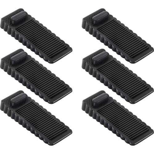 Hot YO-6 Pack Door Stopper Rubber Wedge - Sturdy and Stackable Door Stoppers - Slip-Resistant Rubber Door Stop Works on All