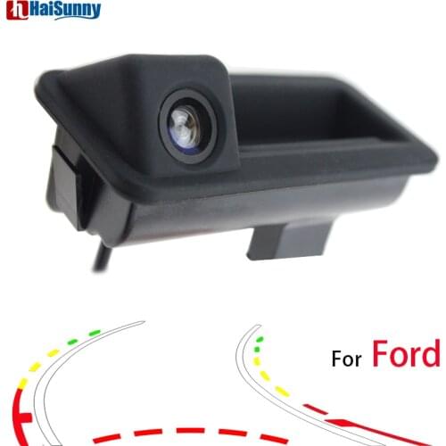 HaiSunny For FORD Mondeo Range Rover Freeland2 FOCUS(2C) 2010 2011 Car Rear View Camera Trunk Handle Built-in Dynamic Trajectory