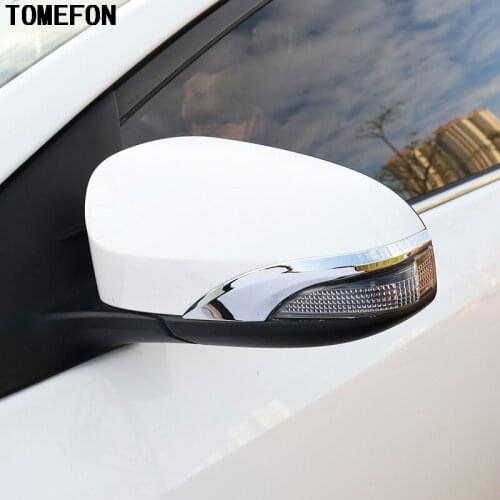 TOMEFON ABS Chrome Rearview Mirror Cover Trim Car Mirrors Covers Trims 2pcs For Toyota Corolla (E170) 2013 2014 2015 2016