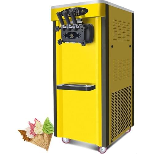 Commercial 3 Flavors Soft Ice Cream Machine Vertical Fruit Ice Cream Roll Maker Yogurt Making Vending Machine for Sale
