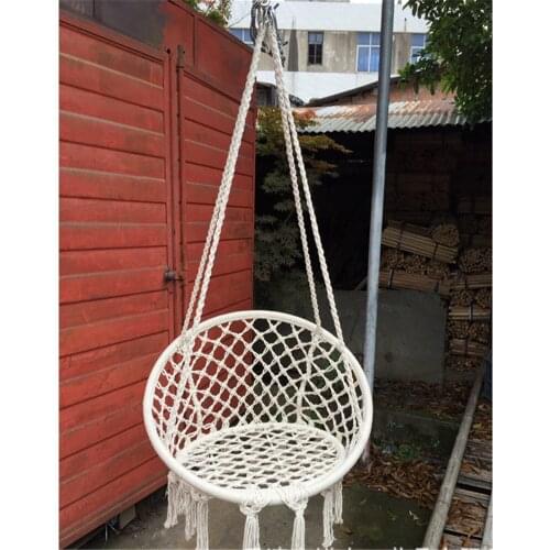Nordic Style Round hammock outdoor indoor dormitory bedroom children swing bed kids adult Swinging hanging single chair hammock