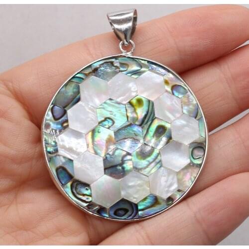 Hot Sale Natural Shell Disc Shape Pendant Cute Charms for Jewelry Making DIY Necklace Bracelet Earring Accessories