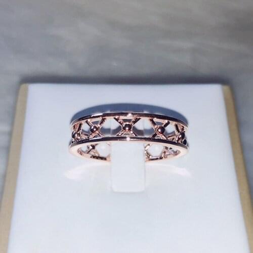 Fashion X-shaped Hollow Out Zircon Ladies Ring Elegant Simple Jewelry Manufacturer Wholesale