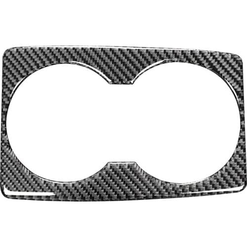 Carbon Fiber Central Console Water Cup Frame Cover Trim Sticker for Mazda 3 Axela 2014 2015 2016 2017