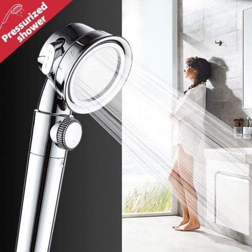 3 Modes PP Filter Cotton Purifier Shower Head with Stop Button High Pressure Water Saving Shower Set Spray Nozzle Bath