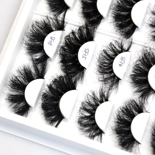 NEW 1pair Fluffy Mink Lashes Short Messy Wispy Natural Eyelashes 15mm-25mm Hamdmade Real 3D Mink Eyelashes Makeup False Lashes