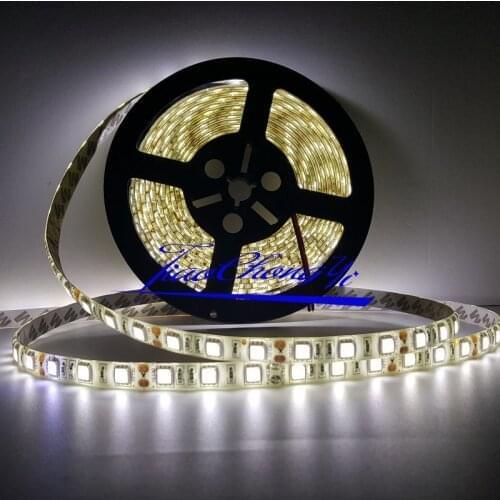 New Hot 5-100M Neutral white 4500K DC12V 5050 SMD 300LED Strip light flexible 60led/m waterproof IP65