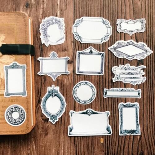 European Picture Frame Sticker DIY Scrapbooking Journal Base Collage Diary Album Happy Planner Gift Sealing Decoration Material