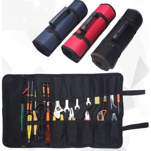 ZK30 Folding Roll Bags For Tool Multifunction Tool Bags Practical Carrying Handles Oxford Canvas Chisel Tool Instrument Case