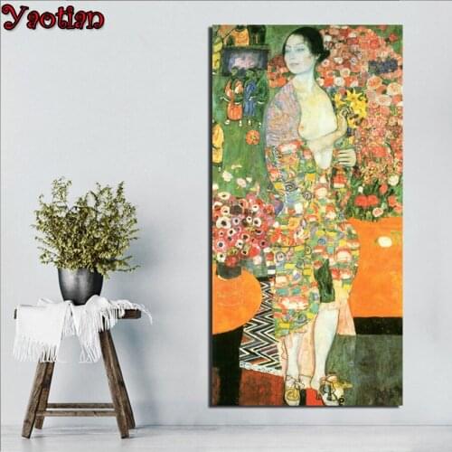 The Dancer By Gustav Klimt 5D DIY Diamond Painting Full Square Round Diamond Mosaic Embroidery Rhinestone Picture Dropshipping