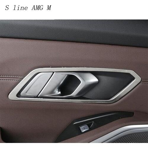 Car Styling Door Handle Covers Trim Door Bowl button Stickers decoration trim For BMW 3 Serise G20 G28 Interior Auto Accessories