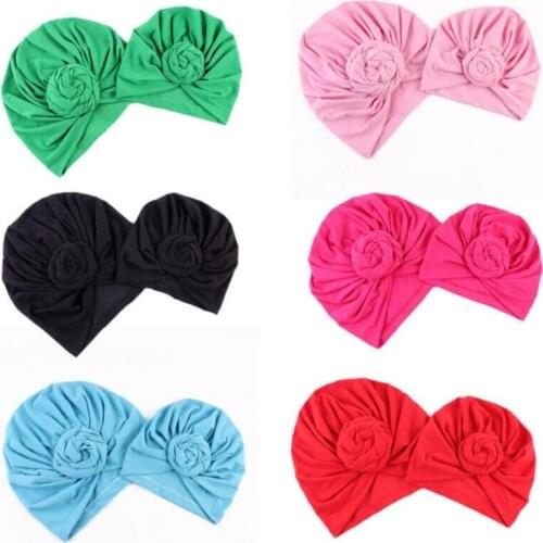 Knot Turban Indian Hat Parent-child Babies Knotted Hat Caps Fashion Popular Women Hat baby hair accessories baby gifts
