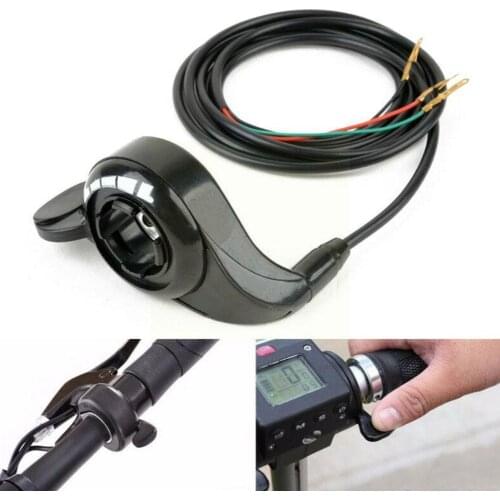 Bicycle Scooter Accelerator Throttle Finger Accelerator Dial Replacement 3-wire Utility Metal Plastic Thumb Speed Control G I0F8