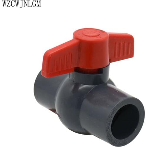 Inner diameter 3/4" female 25mm sleeve straight through ball valve blue PVC pipe switch ball valve poultry breeding accessories