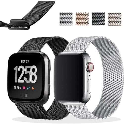 High Quality For Fitbit Versa Bracelet Stainless Steel Straps Metal Wrist Band Loop For Fitbit Versa 2/Lite smart watch Correa