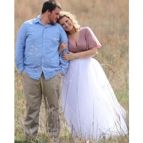 2021 Fashion 7 Layer 100cm Tulle Wedding Skirts Women Long Fluffy Skirt for Party Adult lolita Bridal Faldas Saias Femininas